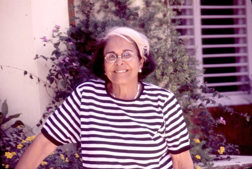 Doña Dedé en el Museo de las Hermanas Mirabal, Salcedo, República Dominicana.