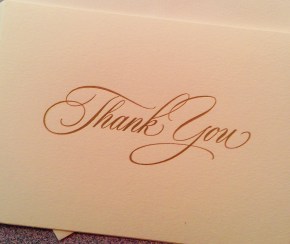 Thank you note
